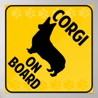 Póster Corgi (Pembroke) A Bordo