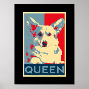 Póster Corgi Queen Art Dog Art Para Los Fans De Corgis Y 