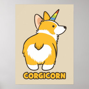 Póster Corgi Unicorn - CORGICORN