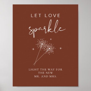 Póster CORIANDER Boho Boda Sparkler Despedir Poster