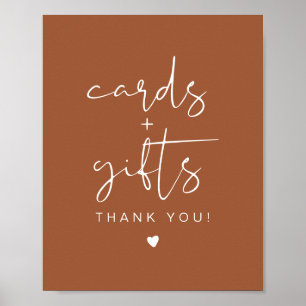 Póster CORIANDER Terracotta Boho Cards & Gifts Rótulo