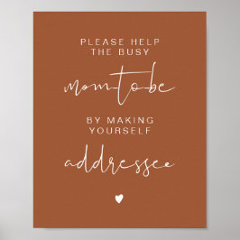 Póster CORIANDER Terracotta Dirección el Rótulo sobre