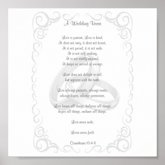 Póster Corinthians Wedding Verse (Frente)