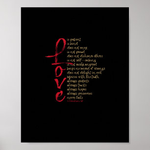 Póster Corintios Versículo Bíblico El Amor Es Paciente El