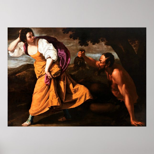 Póster Corisca y el Satyr - Artemisa Gentileschi (Frente)
