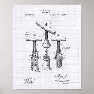 Póster Corkbolt 1883 Patent Art - Lining Peper