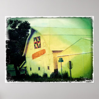 Póster Corn Barn Grunge