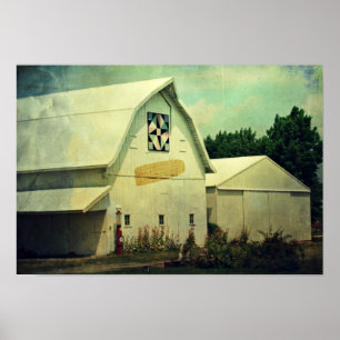 Póster Corn del Condado de Washington y Barn Quilt Barn