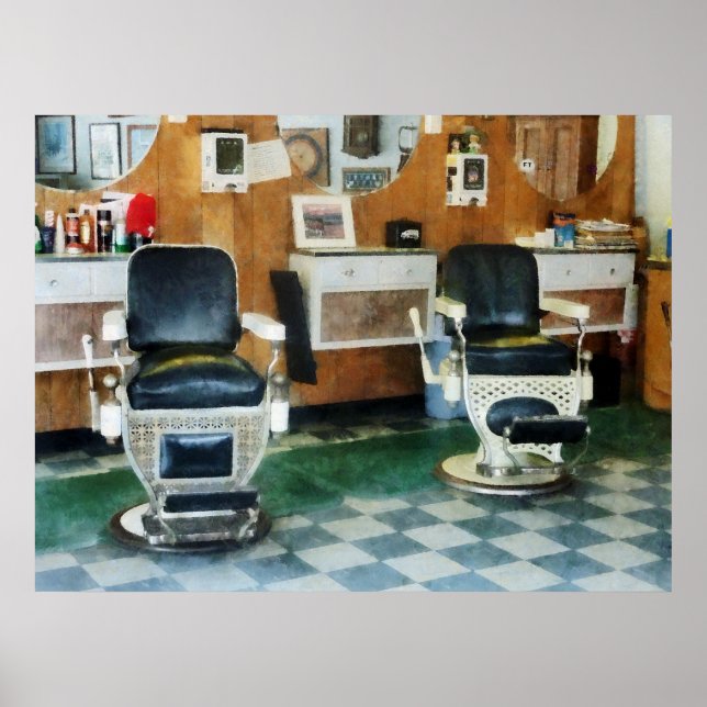 Póster Corner Barber Two Chairs (Frente)