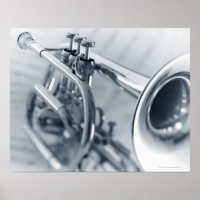 Póster Cornet on Music Sheets (Frente)