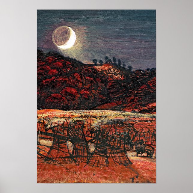 Póster Cornfield por Moonlight, 1830 (Frente)