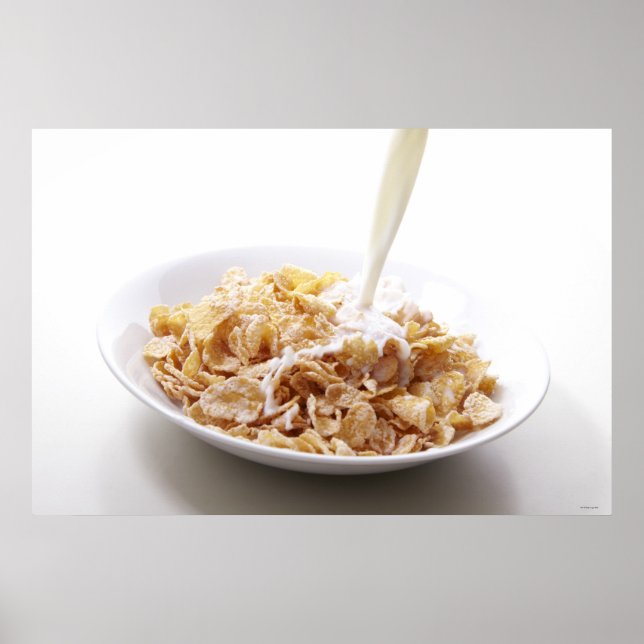 Póster Cornflakes y leche (Frente)