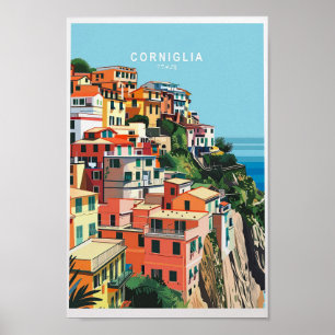 Póster Corniglia Italia Costa Viaje Imprimir - Hermosa It