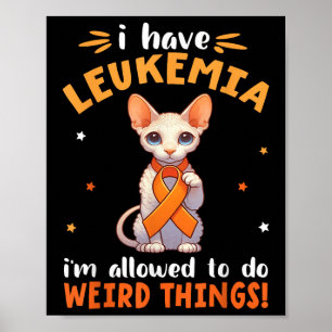 Póster Cornish Rex Tengo leucemia Me Permiten Hacer Cosas