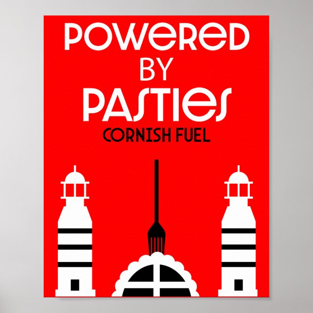 Póster Cornwall Cornish prepara comida inglesa (Frente)