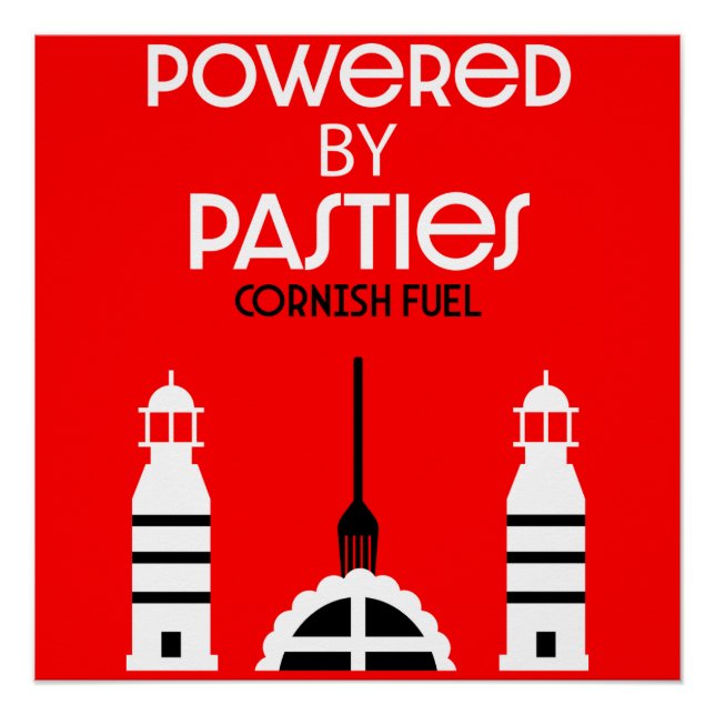 Póster Cornwall Cornish prepara comida inglesa (Anverso)