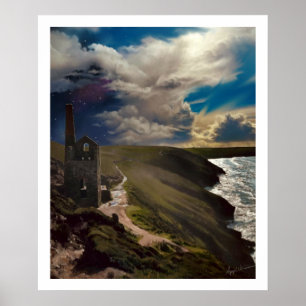 Póster Cornwall de abrigos con canvas surrealistas