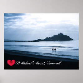 Póster Cornwall de Monte St Michaels personalizado + Caba