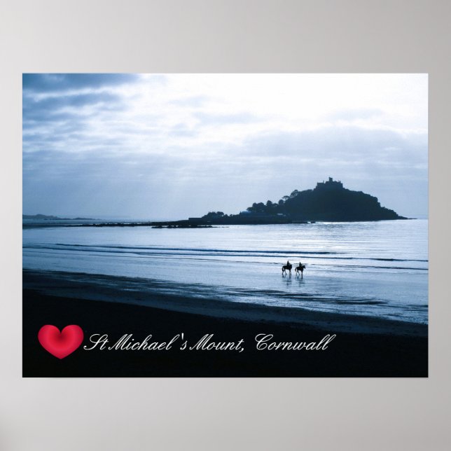 Póster Cornwall de Monte St Michaels personalizado + Caba (Frente)