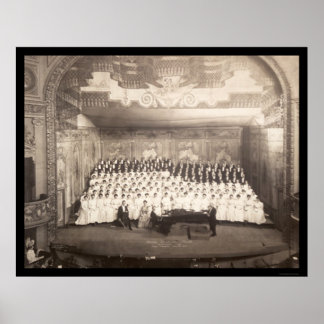Póster Coro de piano Milwaukee Foto 1906