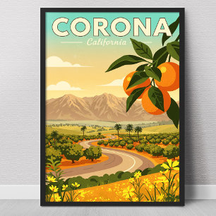 Póster Corona California vintage