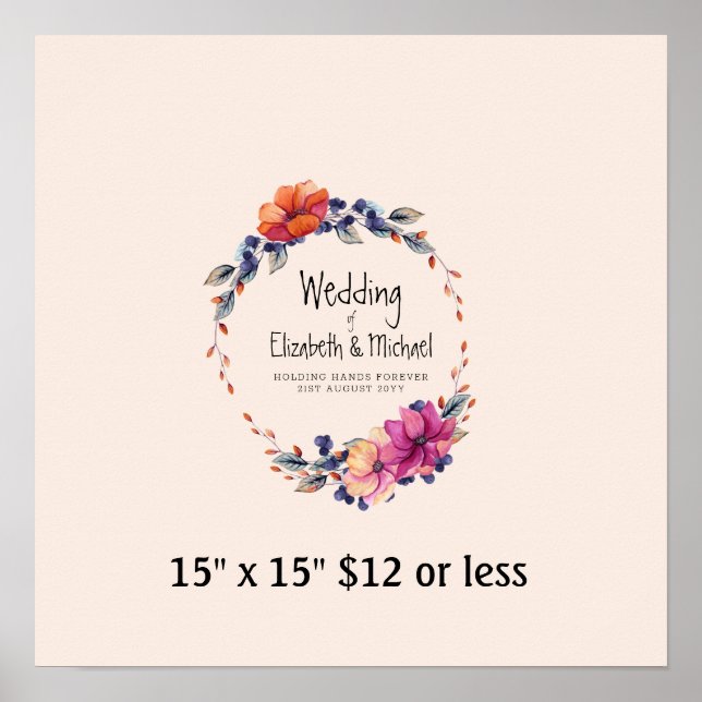 Póster Corona de árbol de huellas dactilares púrpura nara (Frente)