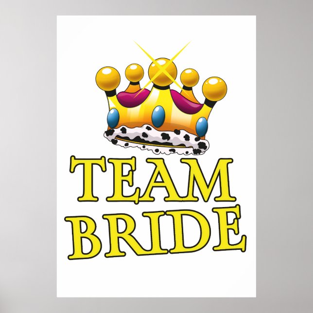 Póster Corona de boda de Team Bride (Frente)