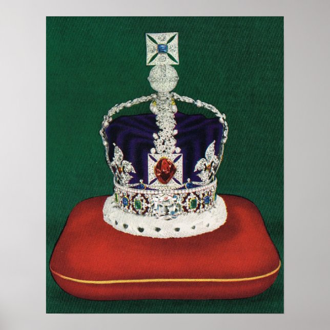 Póster Corona de Estado Imperial de Inglaterra (Frente)