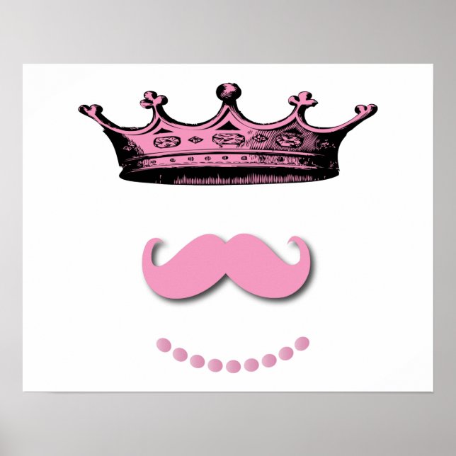 Póster Corona de la Princesa y bigote (Frente)