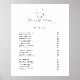 Póster Corona de monograma clásica simple elegante