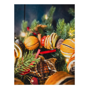 Póster corona de navidades