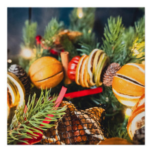 Póster corona de navidades