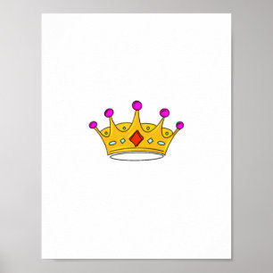 Póster Corona de princesa, corona de príncipe, tema de co