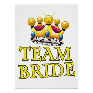 Póster Corona de Team Bride boda