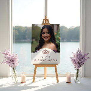 Póster Corona de Tiara de Princesa Elegante Quinceañera E