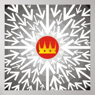 Póster Corona dorada