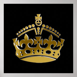 Póster Corona dorada