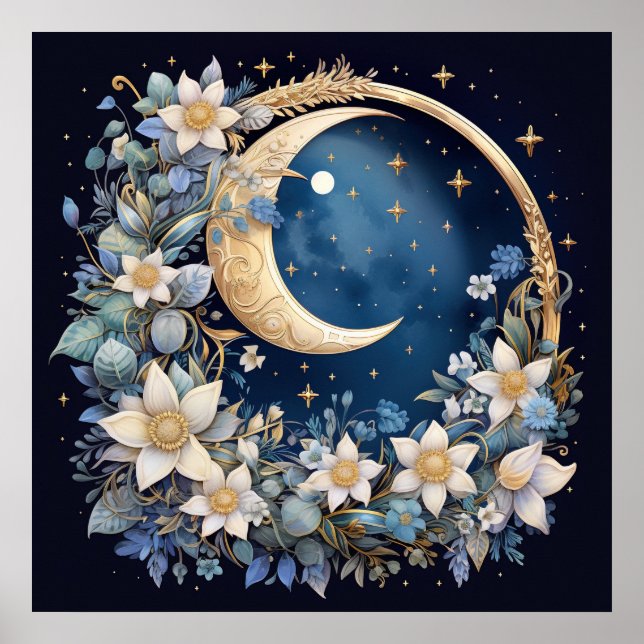 Póster Corona Lunar Dorada (Frente)