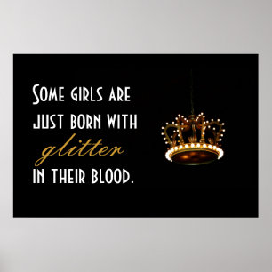 Póster Corona purpurina