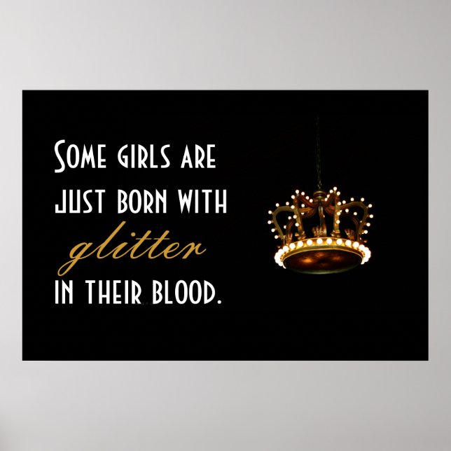 Póster Corona purpurina (Frente)