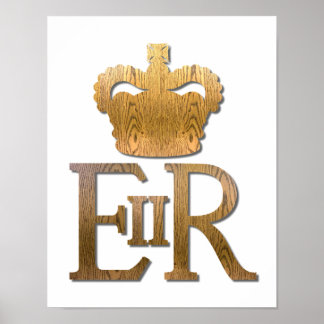 Póster Corona Real Reina Isabel