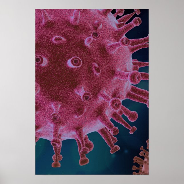 Póster Corona Virus Microbiology (Frente)