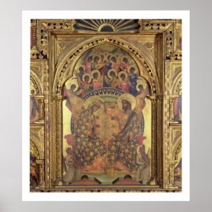 Póster Coronación de la Virgen (detalle de la poliptilina