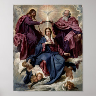 Póster Coronación de la Virgen María Religiosa Jesús Trin