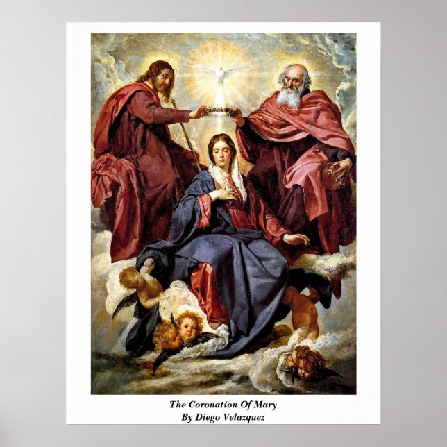 Póster Coronación De María Por Diego Velázquez (Frente)