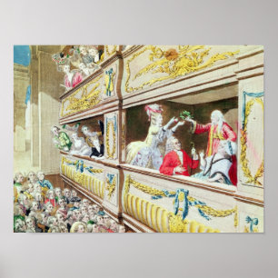 Póster Coronación de Voltaire en el teatro Francais