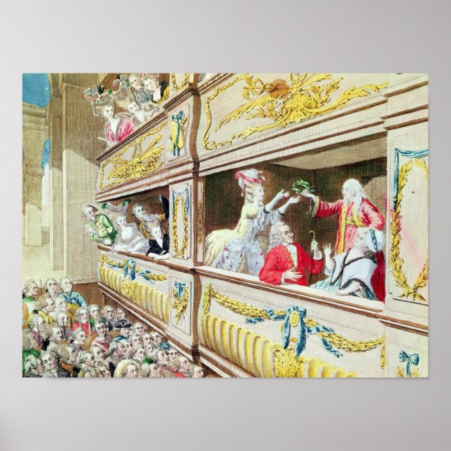 Póster Coronación de Voltaire en el teatro Francais (Frente)