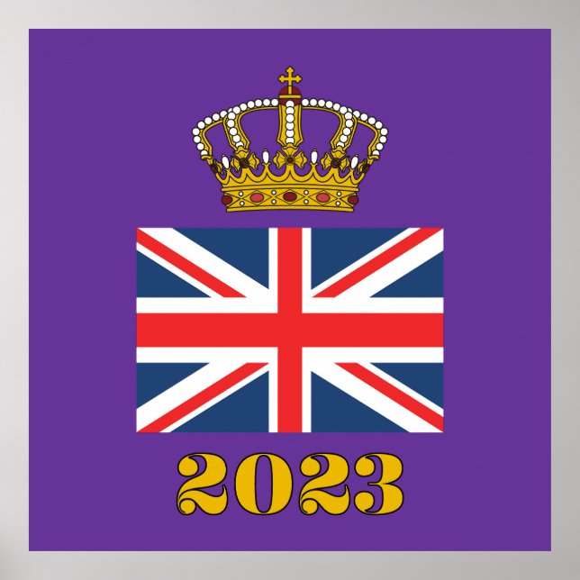 Póster Coronación del Rey Carlos III 2023 Corona británic (Frente)