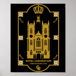 Póster Coronación Real Abadía de Westminster