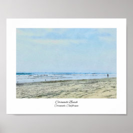 Póster Coronado Beach, California Watercolor